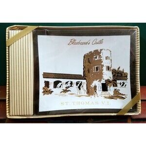 Vintage Bluebeard's Castle St. Thomas VI Ash Tray Souvenir Trinket Dish NOS NIB